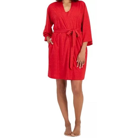 I.N.C. International Concepts Women's 2-Pc. Sparkle Robe & Chemise Set M 155